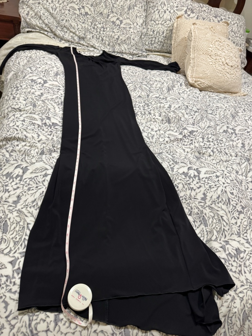 Armani Collezioni Black Long-Sleeve Twist-Neck Maxi Dress size 8 - Picture 7 of 10